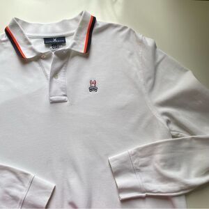 Psycho Bunny Mens size UK - 6 US - LARGE Mens Long Sleeve Classic Polo Pima